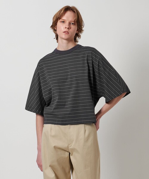 tシャツ 「LOEFF」マルチボーダー ドルマンスリーブ カットソー レディース