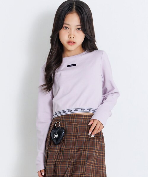 algy（アルジー） tシャツ フライスロゴゴムロンT キッズ 子供服