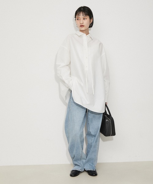 「ADAM ET ROPE'」 加工デニムパンツ 36 ブラック系その他2 レディース