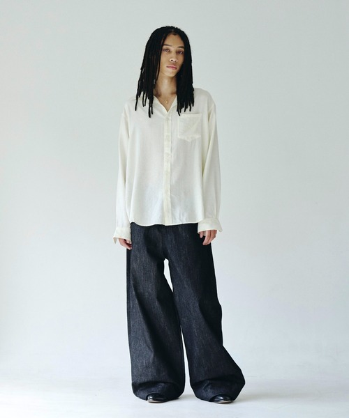 Camphor wood ジーンズ DOUBLE POCKET RIGID SLUB BAGGY DENIM