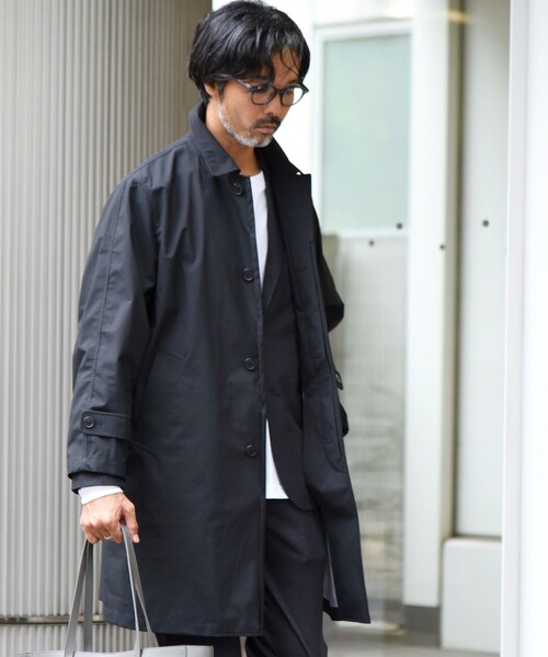 SHIPS any 「SHIPS any」 ステンカラーコート MEDIUM ブラック メンズ