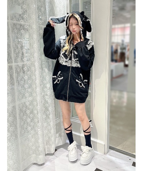 Ank Rouge（アンクルージュ） tシャツ うさちゃんパーカー レディース