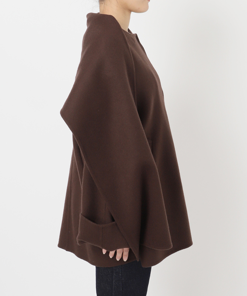 SLOBE IENA ノーカラーコート コート 「ストール付き/」SUPER140