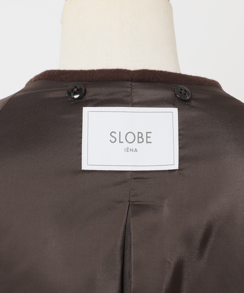 SLOBE IENA ノーカラーコート コート 「ストール付き/」SUPER140