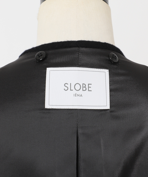SLOBE IENA ノーカラーコート コート 「ストール付き/」SUPER140