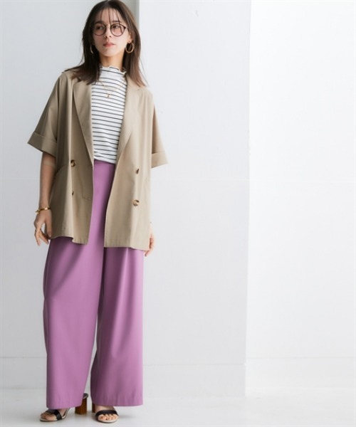 「nissen」 ジャケット S～Ｍ ベージュ レディース_画像6