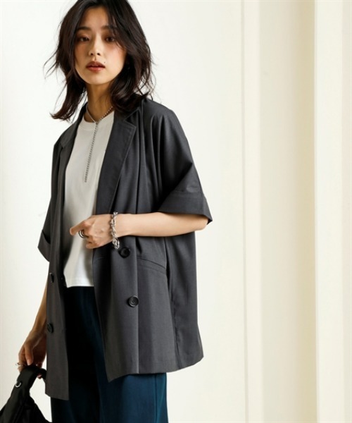 「nissen」 ジャケット S～Ｍ ベージュ レディース_画像7