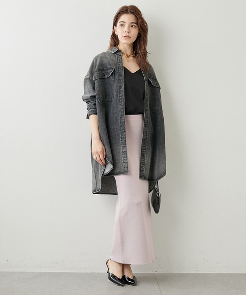 Whim Gazette ニットフィットスカート ブラック FREE Whim Gazette(ウィム ガゼット)のニットフィットスカート通販 | 集英社