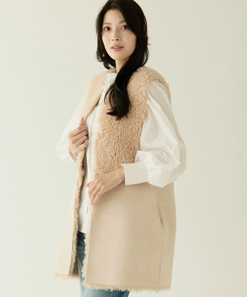 sankyo shokai（三京商会） ベスト ジレ ファーベスト エコファー