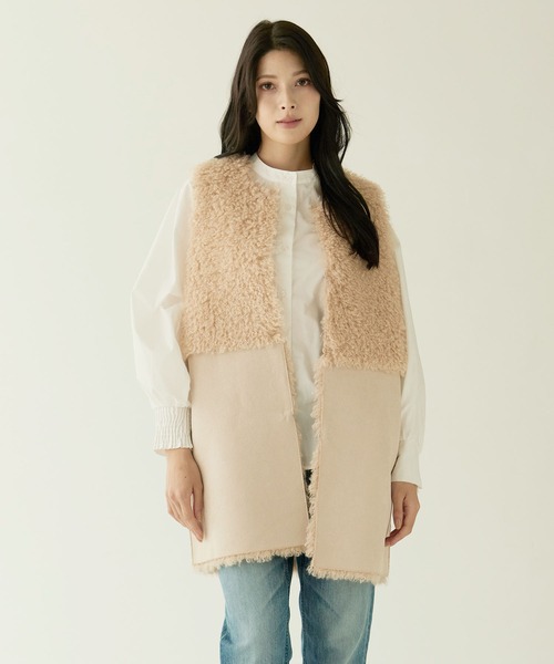 sankyo shokai（三京商会） ベスト ジレ ファーベスト エコファー