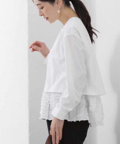 Sono（ソーノ） ブラウス シャツ 「SONO/ソーノ」フラフリルスイング