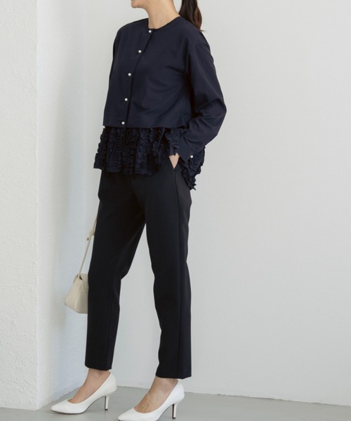 タグ付き　ソーノ　SONO フローラルスウィングブラウス　黒 Sono（ソーノ） ブラウス シャツ 「SONO/ソーノ」フラフリルスイング