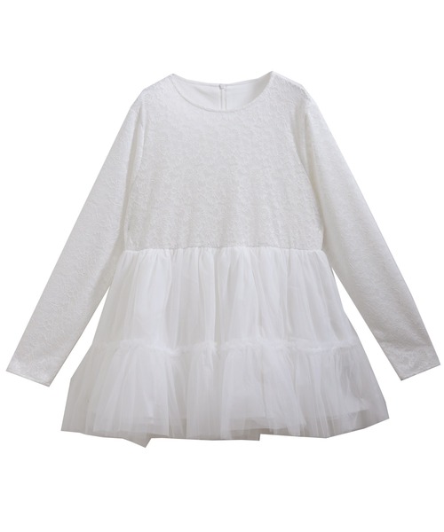 Fit more（フィットモア） レースペプラムチュールトップス レディース