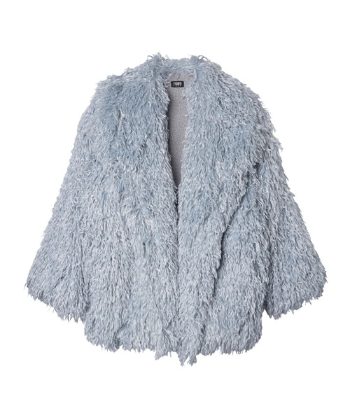 Amy Coat ファーコート グレー エコファー パメオポーズ PAMEO POSE（パメオ ポーズ） ファーコート FREE ピンク レディース