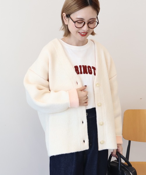 AMERICAN HOLIC（アメリカンホリック） カーディガン VネックWフェイス