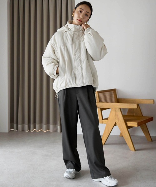 ポケット ブルゾン アウター モンスターパーカーショートブルゾン