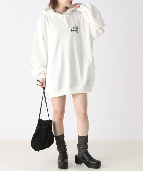 「Heather」 プルオーバーパーカー FREE オフホワイト レディース_画像4