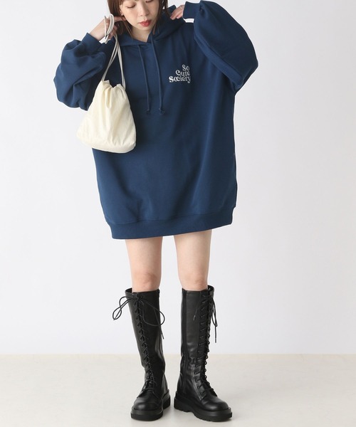 「Heather」 プルオーバーパーカー FREE オフホワイト レディース_画像9