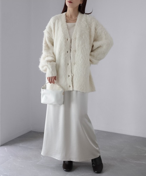 Riberry（リベリー） カーディガン シャギーVネックニットカーディガン