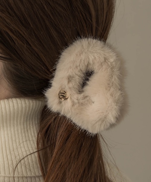 muku ヘアクリップ HAIRCLIP/HEART×FAKE FUR : ZOZOTOWN Yahoo!店