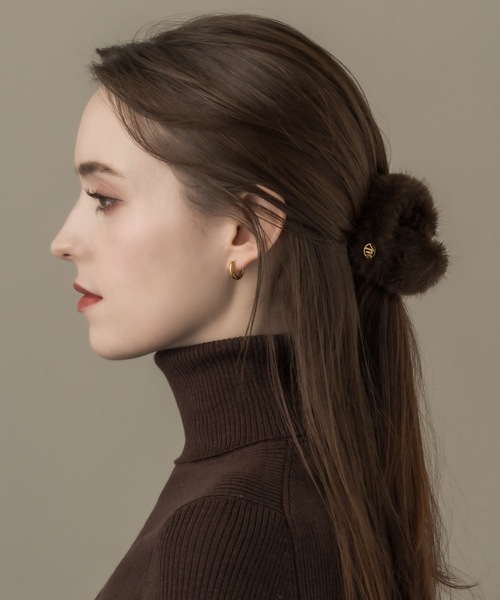 muku ヘアクリップ HAIRCLIP/HEART×FAKE FUR : ZOZOTOWN Yahoo!店