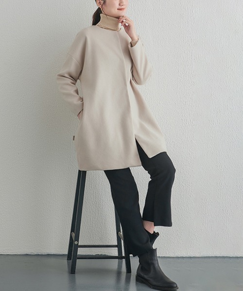 ノーカラーコート コート ノーカラーミディアムコート レディース | Sally Lunn | 09