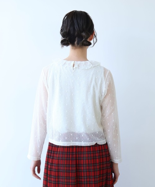 ☆美品☆bulle de savon ドットシャツ AMBIDEX Store △〇 syuwa syuwa ドット 半袖プルオーバー(F シロ