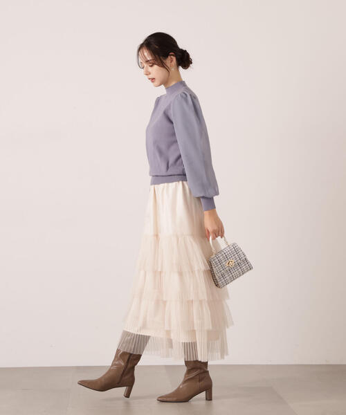 PROPORTION BODY DRESSING 部分プリーツティアードスカート PROPORTION BODY DRESSING（プロポーションボディドレッシング