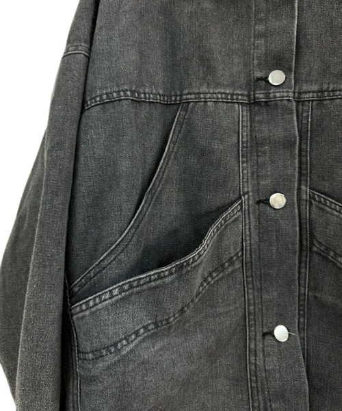 「DIAVEL」 デニムジャケット M ブラック レディース_画像4