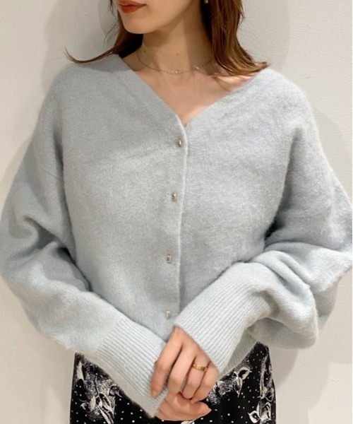 SNIDEL（スナイデル） ニットカーディガン FREE ブルー レディース