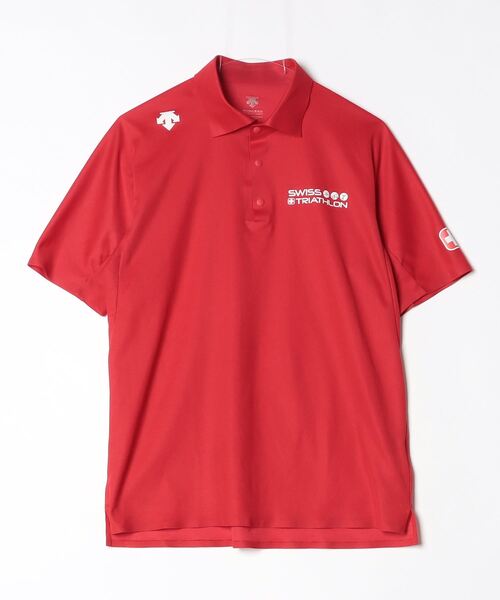 DESCENTE（デサント） ワンポイント半袖ポロシャツ「Swiss triathlon