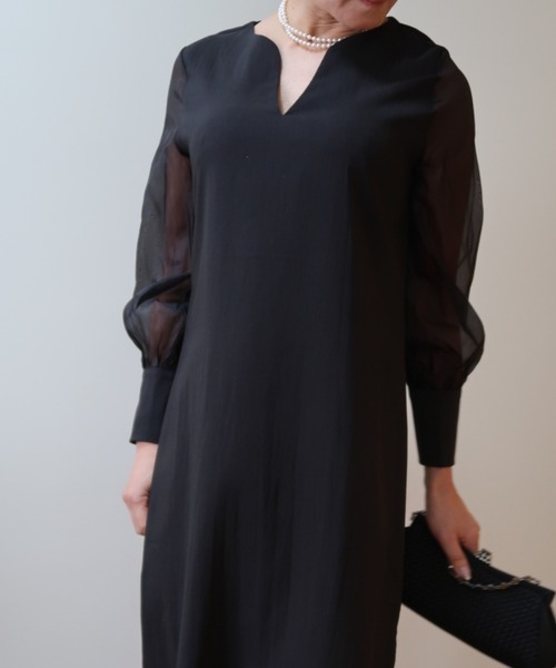 「a lot of love」 長袖ワンピース FREE ベージュ レディース_画像2