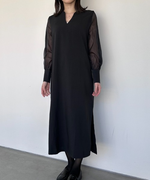 「a lot of love」 長袖ワンピース FREE ベージュ レディース_画像4