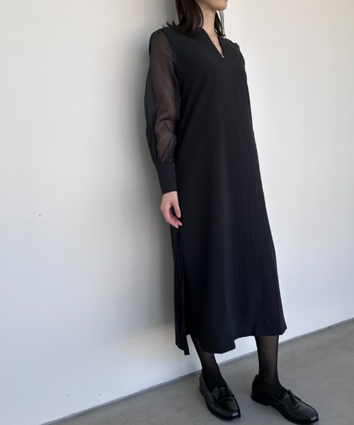 「a lot of love」 長袖ワンピース FREE ベージュ レディース_画像5