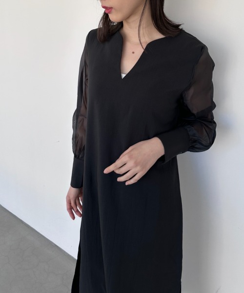 「a lot of love」 長袖ワンピース FREE ベージュ レディース_画像6