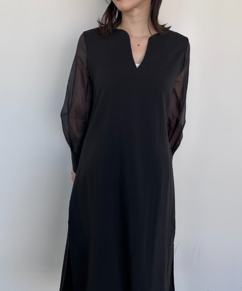 「a lot of love」 長袖ワンピース FREE ベージュ レディース_画像7