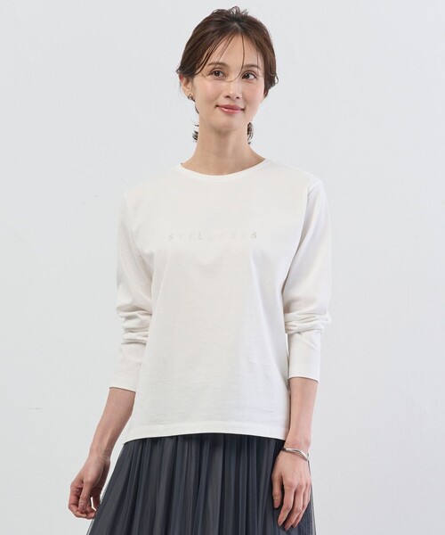 【新品未使用タグ付き】淑女のロンT ホワイト tシャツ メタリックロゴ ロンT レディース : ZOZOTOWN Yahoo!店