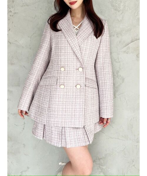 RESEXXY（リゼクシー） コート アウター ツイードミディジャケット