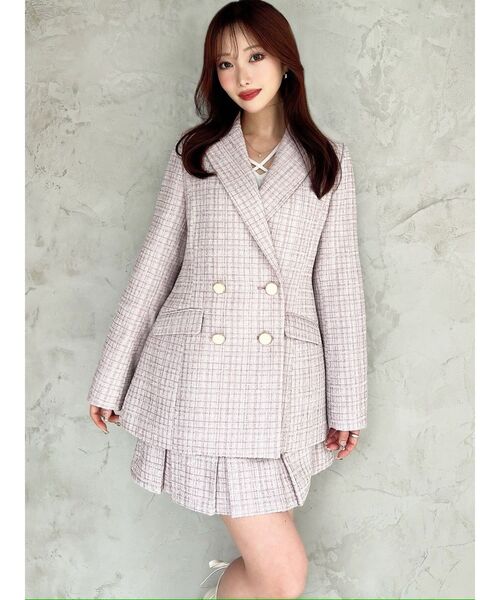 RESEXXY（リゼクシー） コート アウター ツイードミディジャケット