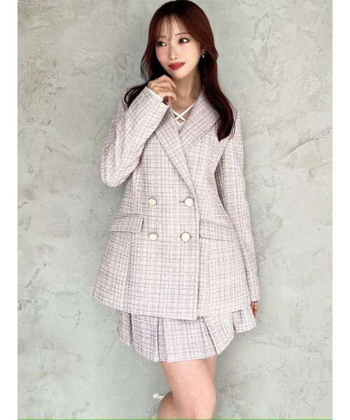 RESEXXY（リゼクシー） コート アウター ツイードミディジャケット