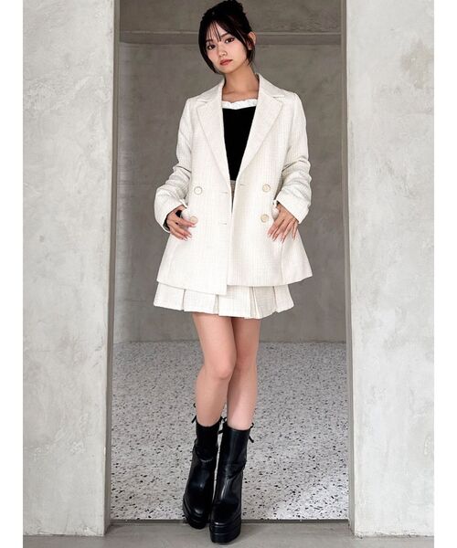 RESEXXY（リゼクシー） コート アウター ツイードミディジャケット