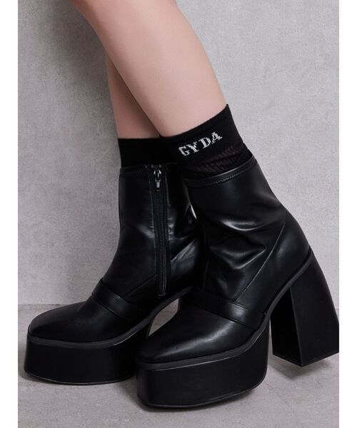 GYDA（ジェイダ） ブーツ GD bijou 2WAYチャンキーショートブーツ
