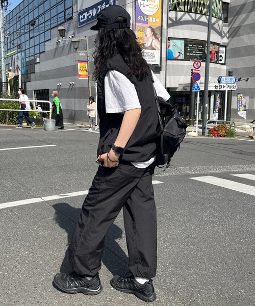 「BROKEN BASE」 イージーパンツ MEDIUM ネイビー メンズ_画像3