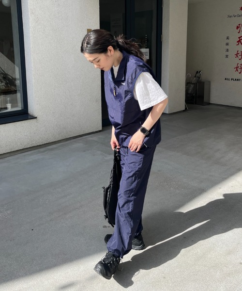 「BROKEN BASE」 イージーパンツ MEDIUM ネイビー メンズ_画像6