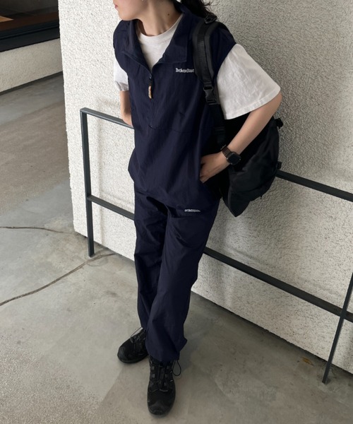 「BROKEN BASE」 イージーパンツ MEDIUM ネイビー メンズ_画像7