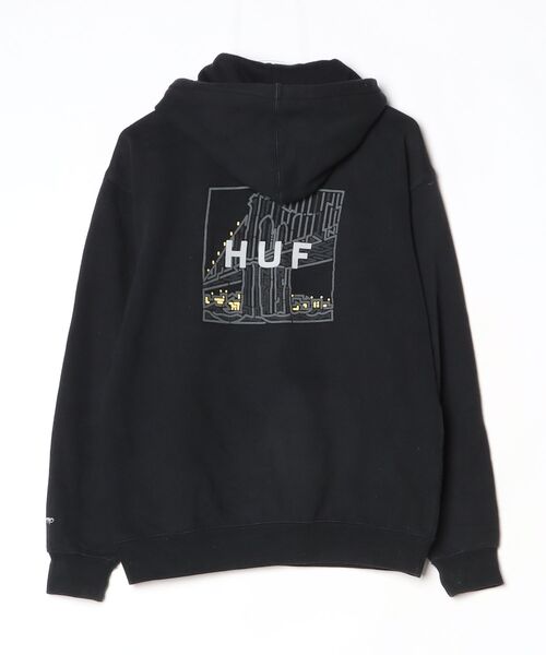 huf パーカー（ブラック・Mサイズ） HUF（ハフ） ワンポイントプルオーバーパーカー M ブラック メンズ