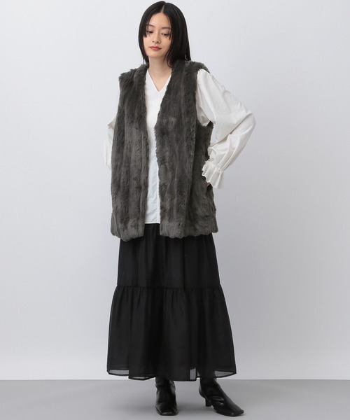 「A part by」 ベスト FREE グレー系その他4 レディース_画像5