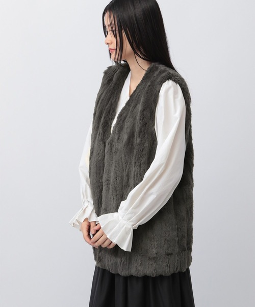 「A part by」 ベスト FREE グレー系その他4 レディース_画像7