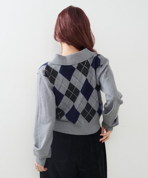 Kastane（カスタネ） ニット セーター アーガイルスキッパーニット