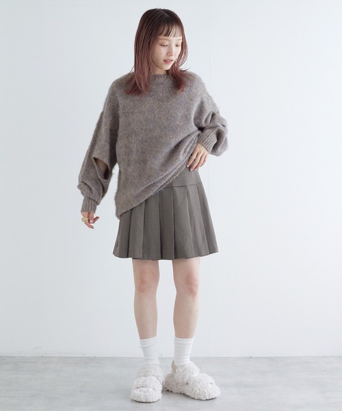 「w closet」 長袖ニット FREE ピンク レディース_画像2